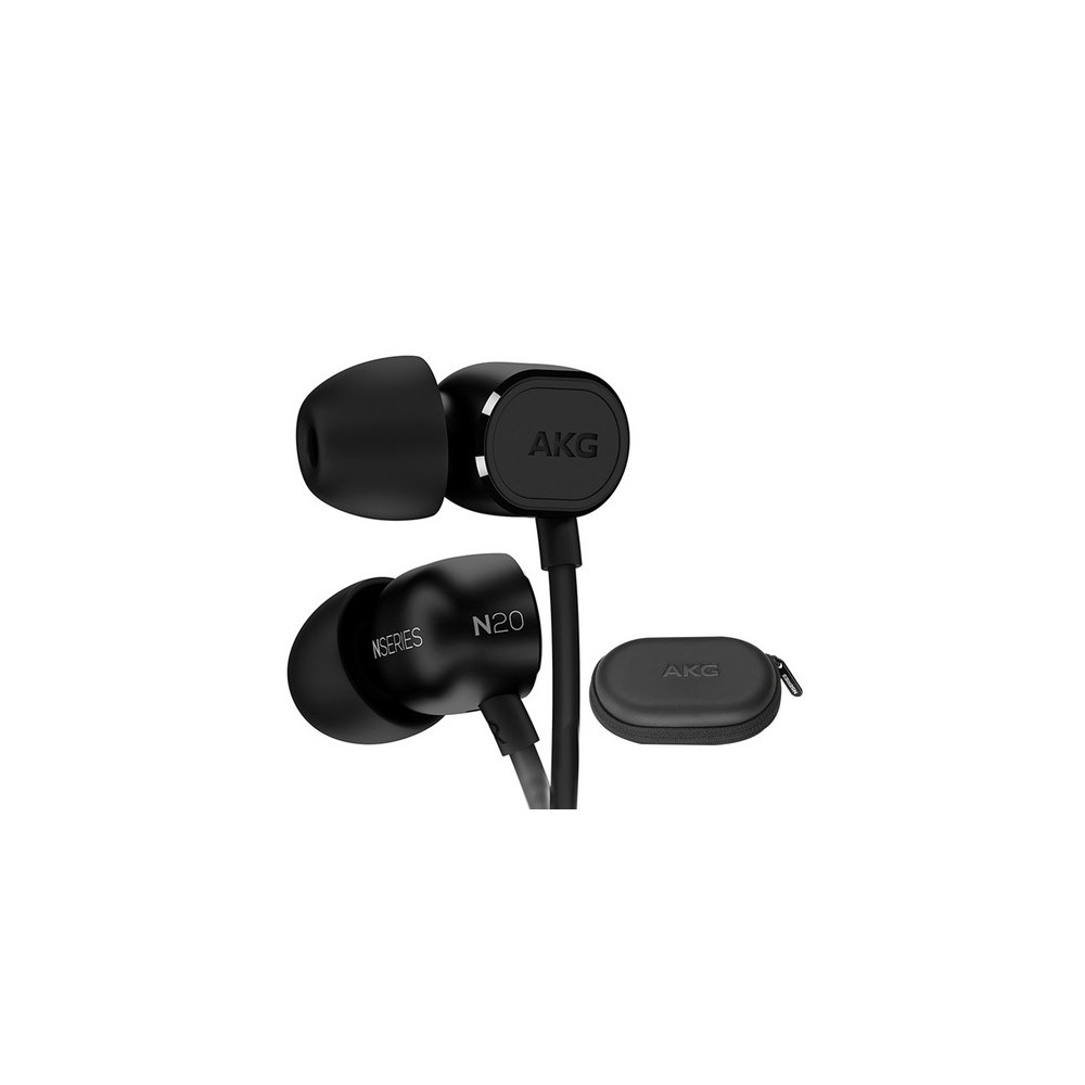 AKG 하만카돈 엉킴방지 패브릭 케이블 이어폰 N20U + 악세서리