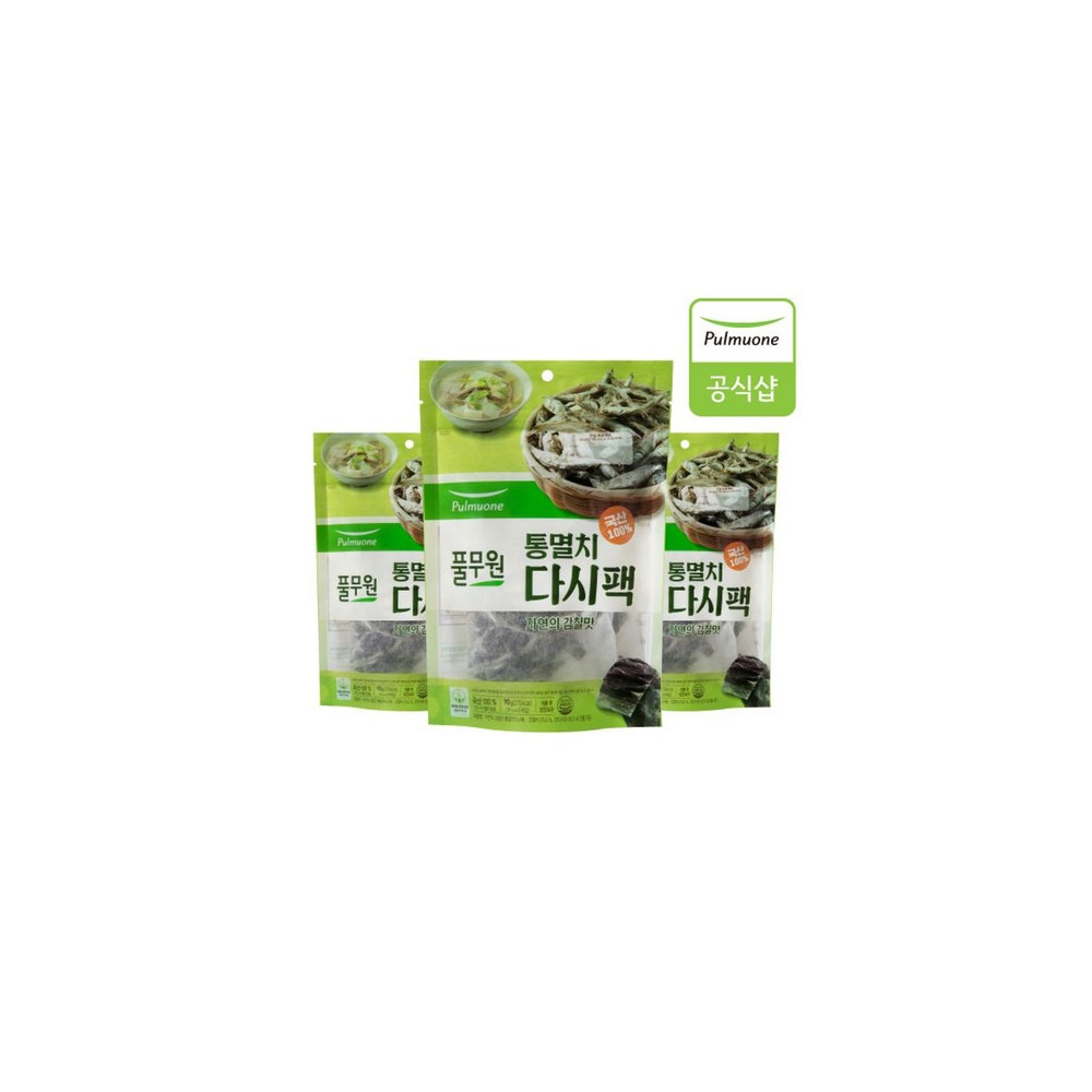 풀무원 통멸치 다시팩 18g 5입X3봉_총15개입
